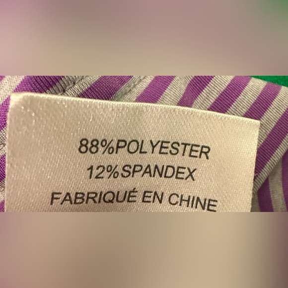 FootJoy purple and grey striped polo. Size medium. - Picture 4 of 7
